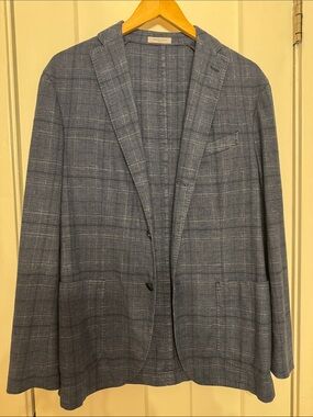 Boglioli Blue Plaid Sport Coat